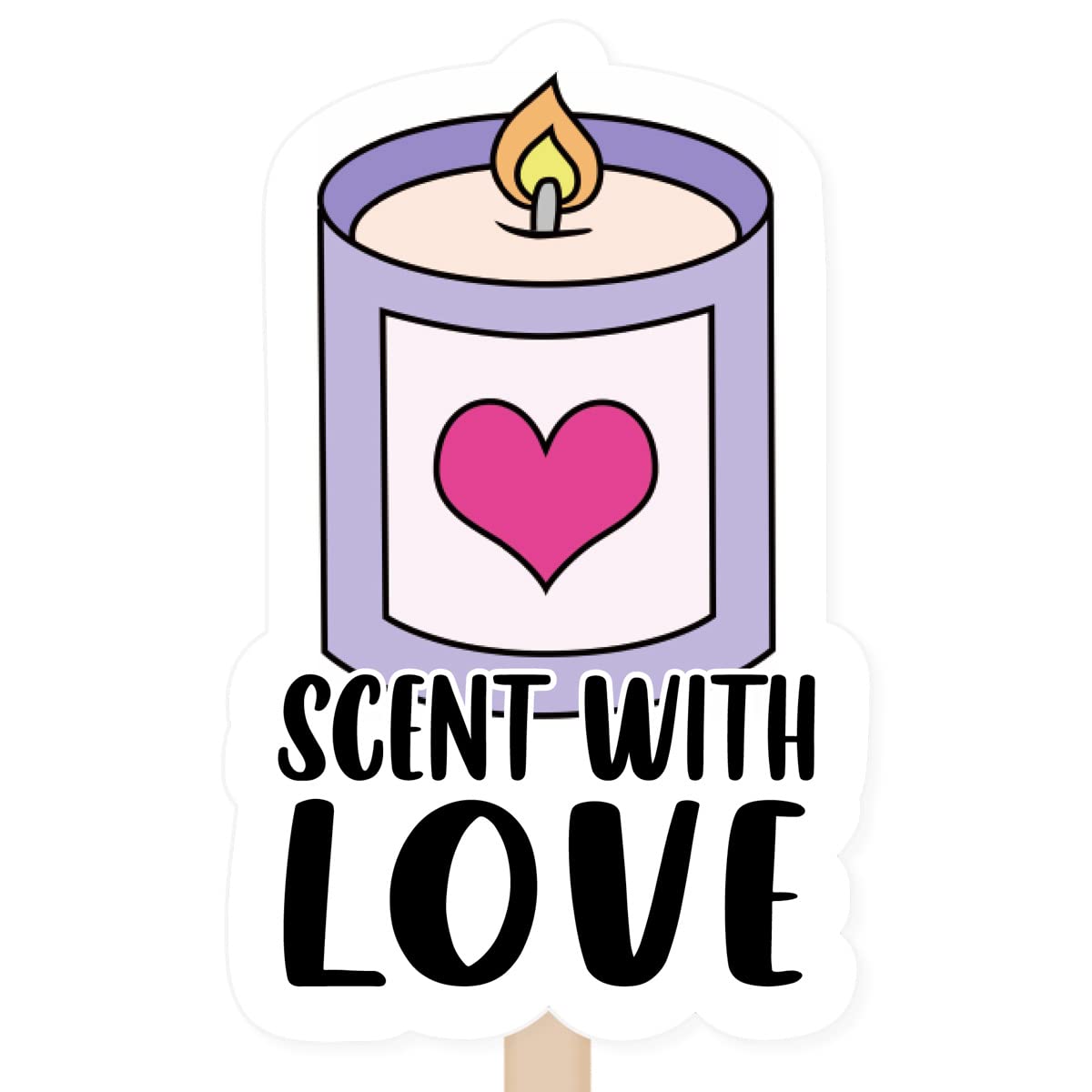 Scented Candles Stickers - Scent With Love, Handmade Gift, Business Order, Gift Box Decorative, Funny Packaging Stickers - 400 PCS (see pictures for design)