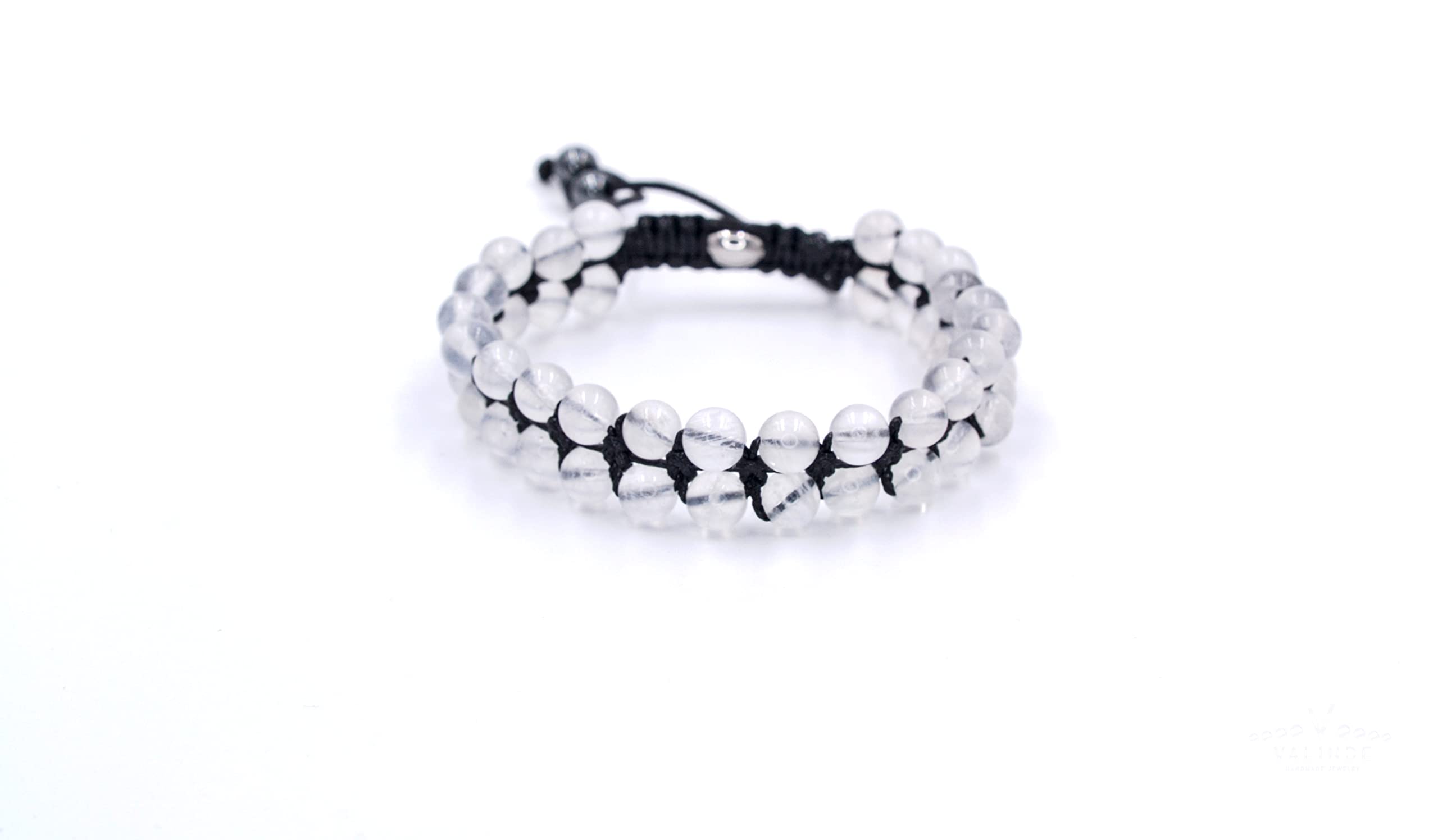 Herren Edelstein Armband | Doppel Armband für Männer mit Edelsteinen | Makramee Naturstein Bracelet | MONDSTEIN | Geschenk für Mann | Handgemacht | LIMETED EDITION
