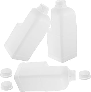 Cabilock ミルクジャグ 2l プラスチックバケツ ボトル角型 キャップ付き ウォータージャグ 液体保存容器 ハンドル付き 冷蔵 冷凍可能 再利用可能 牛乳パック容器 食品用 3個