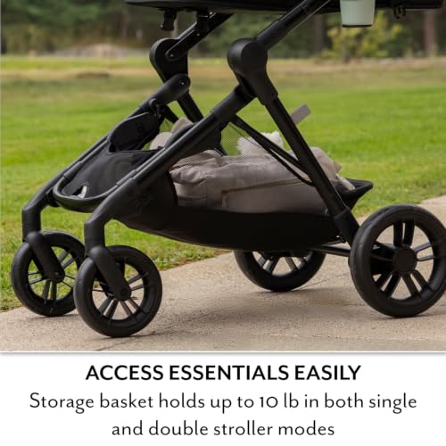 Image of Evenflo Pivot Xpand NXT Travel System Featuring LiteMax NXT Infant Car Seat (Coal Black)