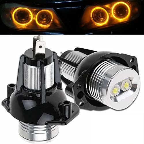 csslyzl LED Angel Eyes Halo Ring Marker Light Bulb Compatible with BMW 3 series Pre-LCI E90 E91 325i 328i 330i 335i 335xi 2006-2008 (Amber Lighting)