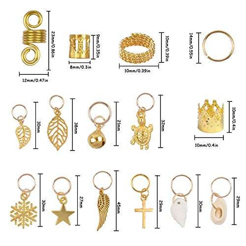 suchkawe 238 Pieces Hair Jewelry for Braids, Hair Coils Dreadlocks Accessories Gold Hair Beads Metal Hair Cuffs for Braids Accessories Hair Charms for Braids Silver - Image 2