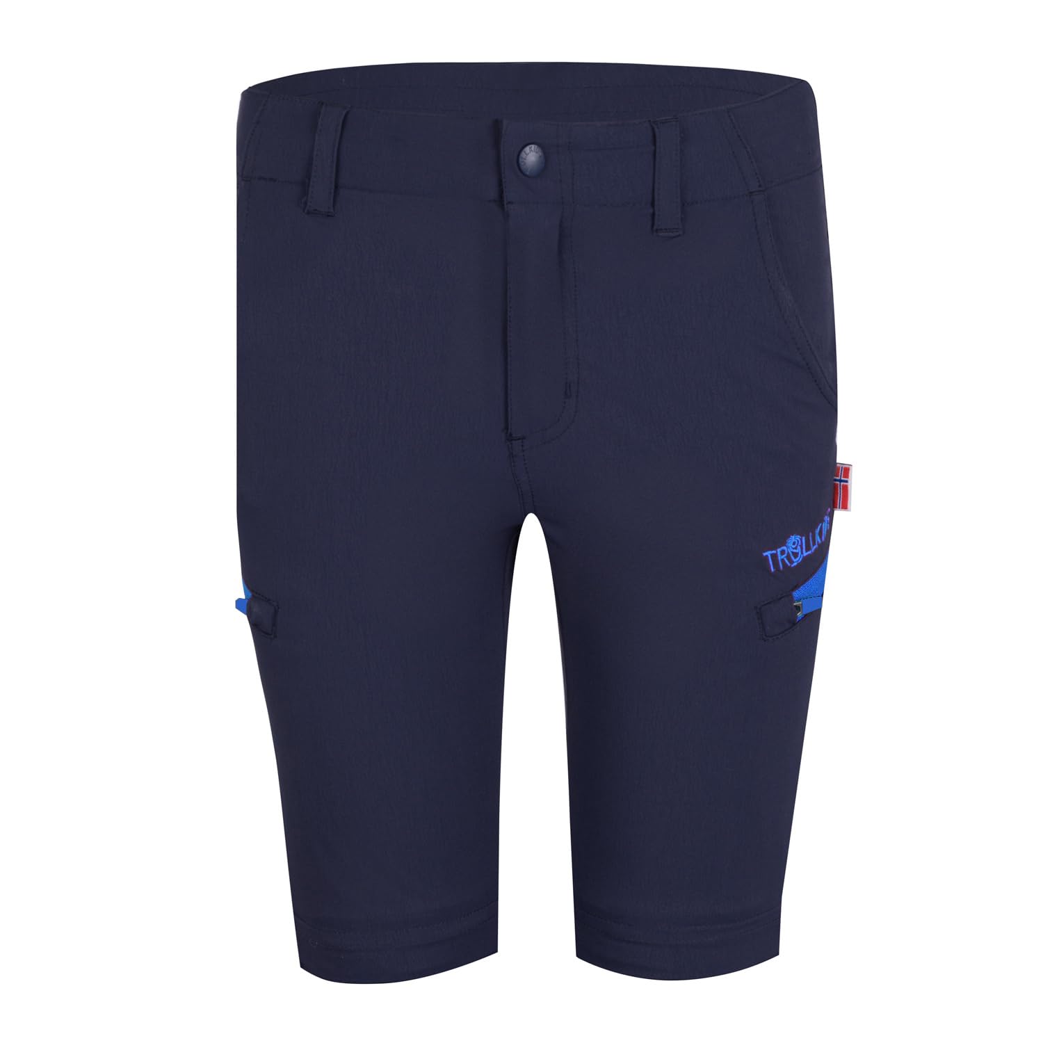 Trollkids Kjerag Zip Off - Pantalones de senderismo para niños, Azul Marino Medio, 152 cm