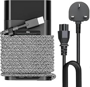 New Slim 65W USB C Laptop Charger for HP Spectre X360, Envy X360, EliteBook, Chromebook, Elite X2, ZBook, Pavilion, notebook Type C AC Adapter Travel Power Cord