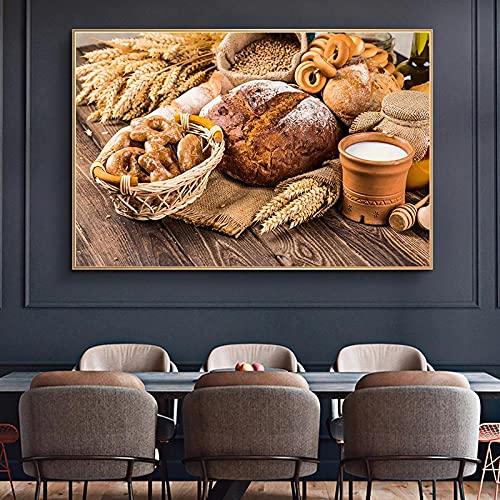 Peinture cuisine pain lait KEBIA pour une atmosphere chaleureuse au salon 60x90cm