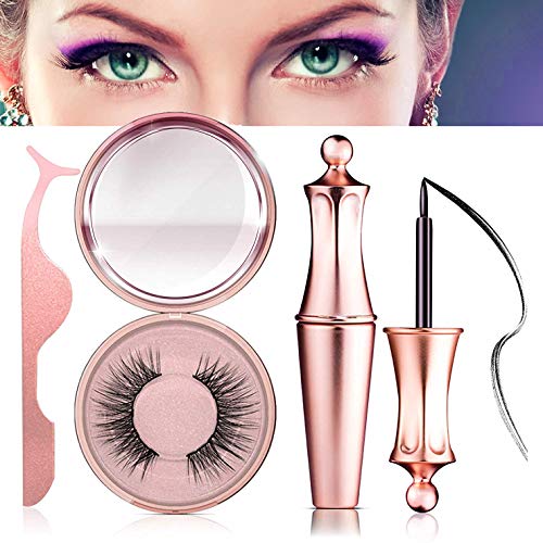 Magnetic liquid eyeliner with 3D magnetic eyelashes, magnetic Lash Liner for magnetic false eyelashes