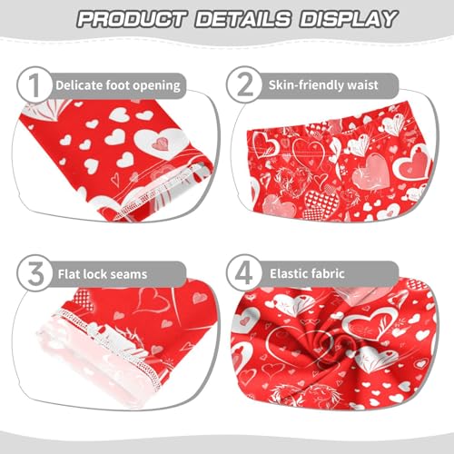 Girls Ankle Length Leggings 4T-10T Red3
