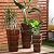 Deco 79 Metal Indoor Outdoor Planter Light Weight Large Planter Pot with Tapered Base and Fluted Design, Set of 3 Planters 31", 25", 20"H, Brown