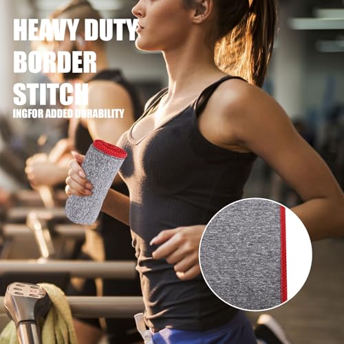 Microfiber Quick Dry Gym Towel, Silver ION Odor-Free Absorbent Fiber, Fast Drying, Men & Women Workout Gear for Body Sweat, Working Out, Towels (Grey, 5Pack - 16 * 27Inch) - Image 4