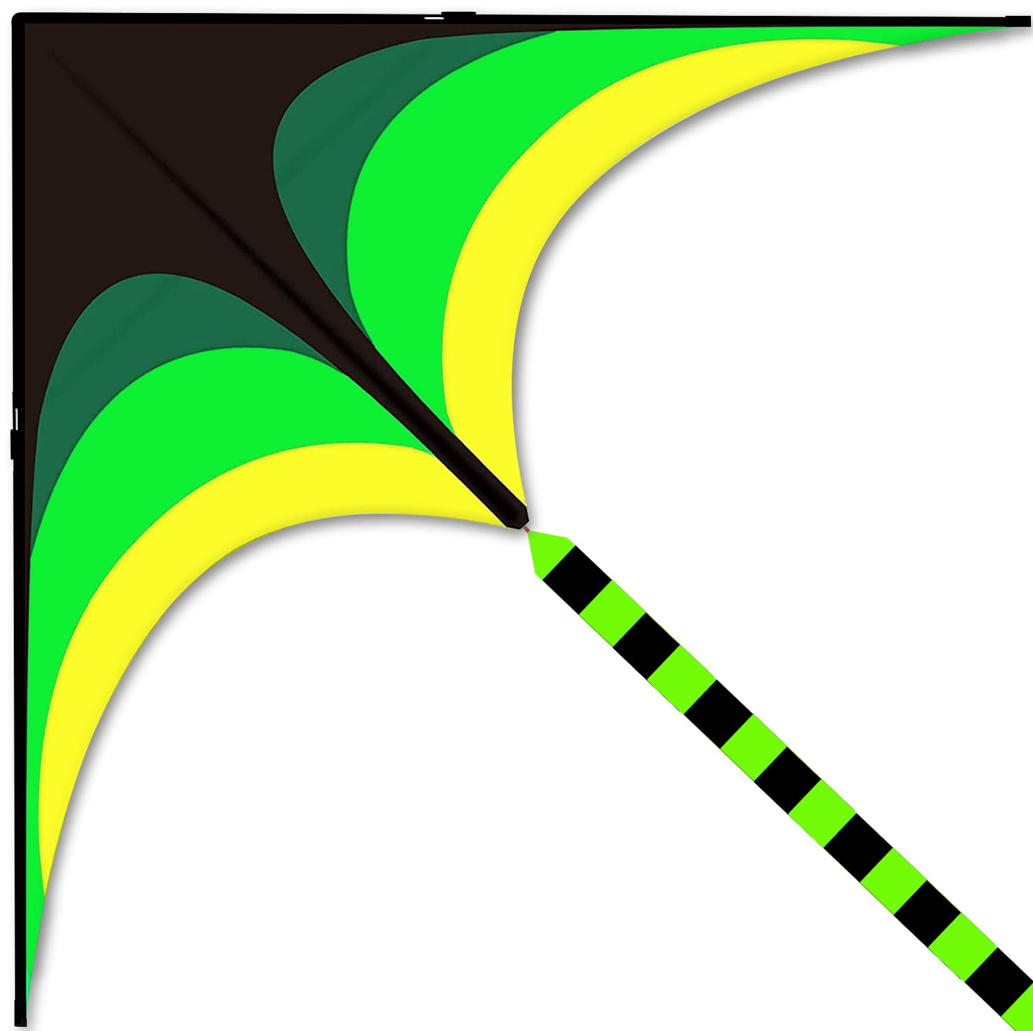 HENGDA KITE Colorful Vortex Kite,for Kids and Adults,Easy to Fly,Excellent Fabric and Structure Design,Suitable for Square, Beach, Grass, Park,Excellent Gift,(31.5x63) in.