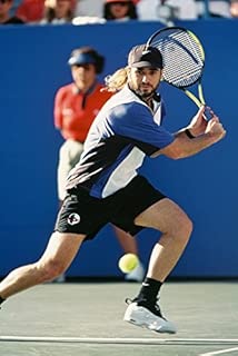 Erthstore 11x17 inch Wall Poster of Andre Agassi Wearing Cap in Action Tennis Legend - coolthings.us
