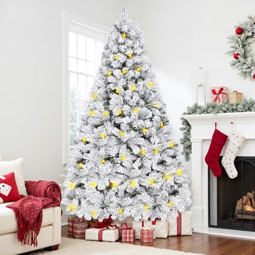 クリスマスツリー210cm 雪化粧 豪華枝数 Christmas tree 高濃密度 北欧風 ツリー オーナメントセット 自動展開式 屋内・屋外用クリスマスグッズ 店舗装飾