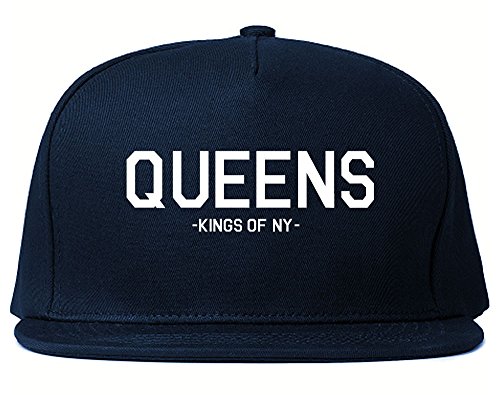 Kings Of NY Queens LI New York Snapback Hat (US, Alpha, One Size, Navy Blue)