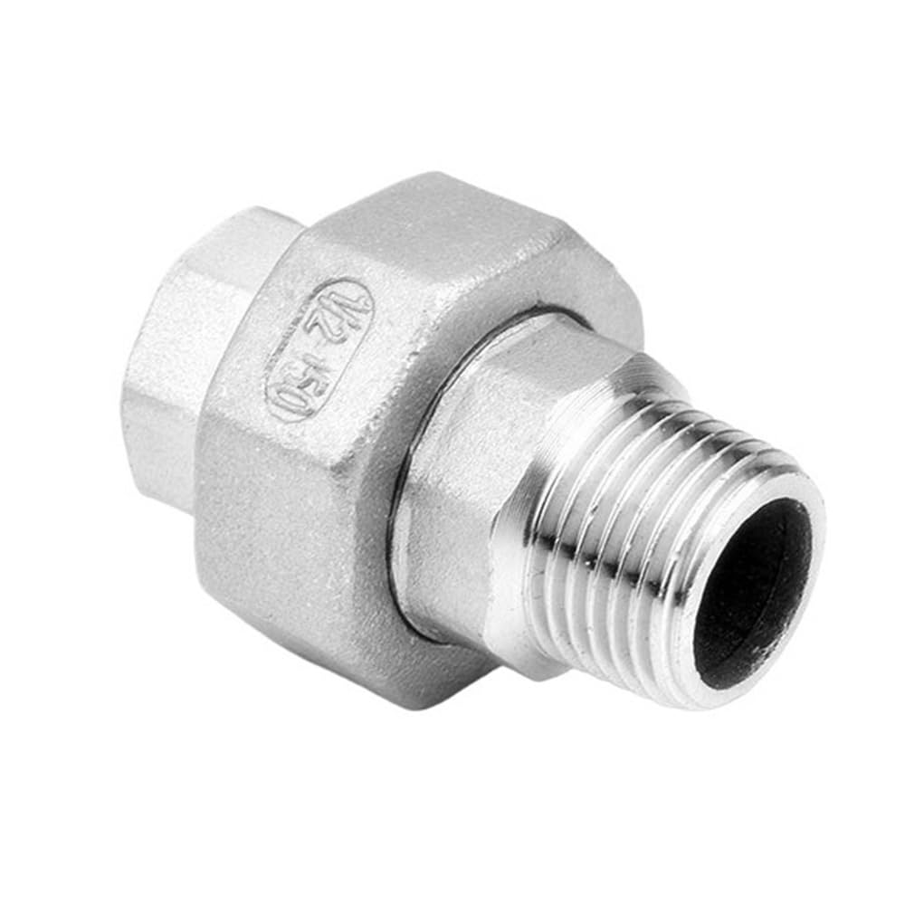Gaojudaf Men's One Color Threaded Pipe Fitting 1Pc Bsp To Fe Thread Screw Union, Ss304 Dn8-Dn50 Water Pipe Fitting Loose Joint Connector(1Inch)