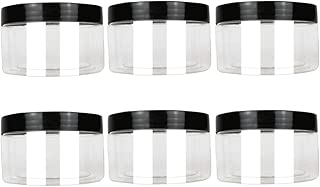 6PCS 120ML 4oz Refillable Transparent Wide Mouth Bait Vial Packing Bottles with Black Screw Cap-Plastic Pot Jars Cream Lotion Cosmetic Storage Holder Containers - coolthings.us