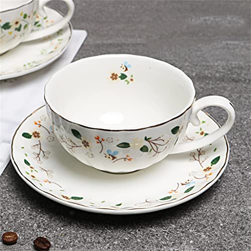 Tasse à café en porcelaine d'os anti-refroidissement avec assiette
