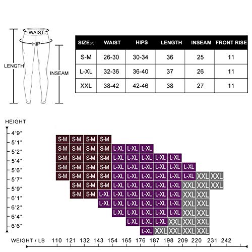 Leggings for Women - High Waisted Soft Stretch Yoga Pants for Workout, Running - Reg