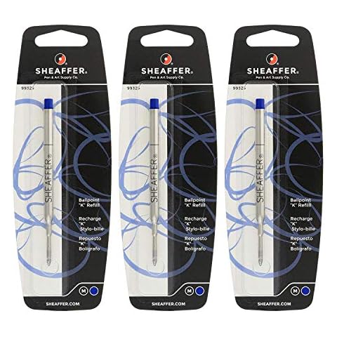 Sheaffer K Ballpoint Pen Refill, Medium Point, Blue Ink, 3/Pack (99325) by Sheaffer Cover