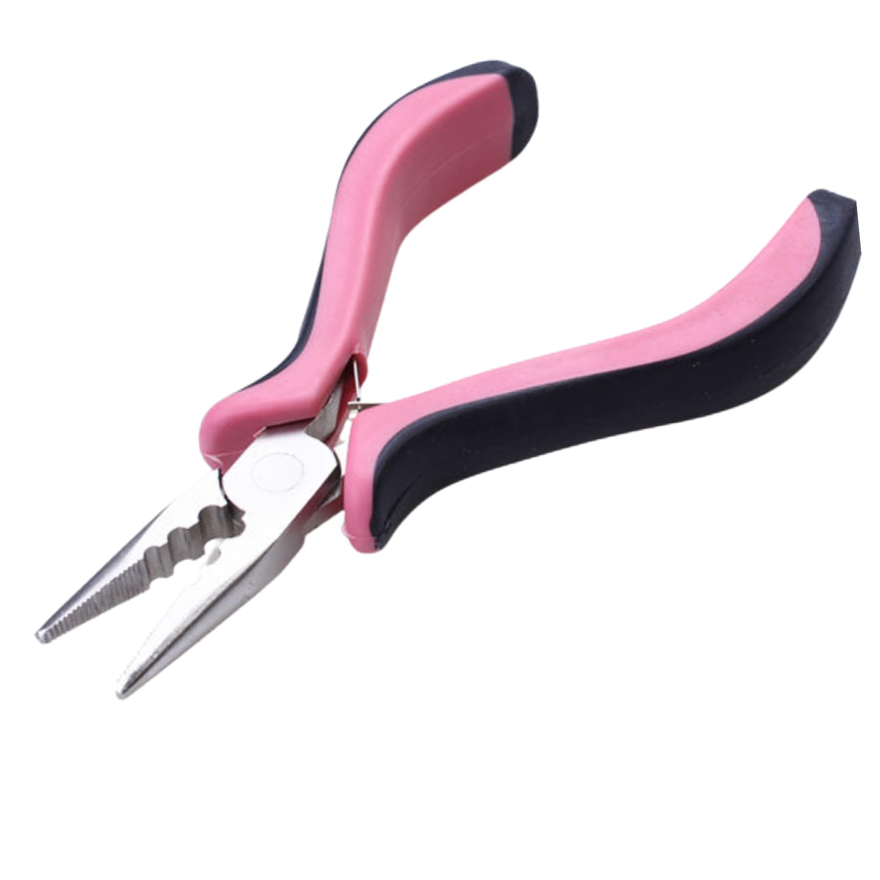 G L Hair Universal Micro & Nano Plier - Pink & Black Gl Hair Straight Nose Extension Pliers – Multi-Purpose Bead Applicator & Remover – Carbon Steel – Pink & Black Ergonomic Handle