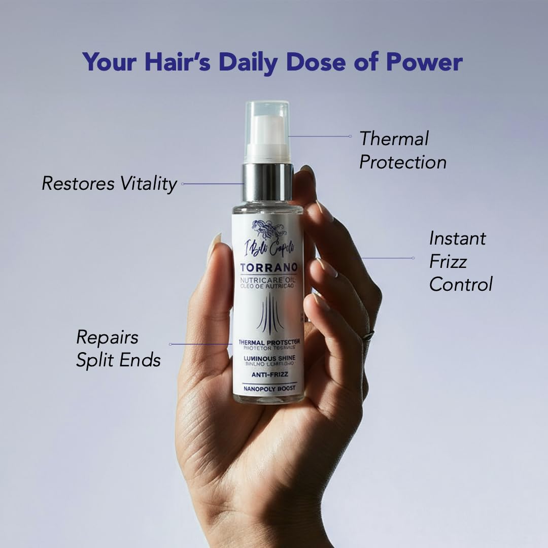 I Belli Capelli NutriCare Aceite Capilar – Sérum Nutritivo y Reparador para Cabello Seco, Dañado y con Frizz – Fortalece, Aporta Brillo y Protege del Calor – Suaviza las Puntas Abiertas – Aceite para