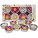 Produktbild Hana Blossom Duft-Teelicht Blumen, Handarbeit, Fairtrade, Glitzer-Blumen, Diverse Designs und Farben, Geschenk-Set, 8-teilig