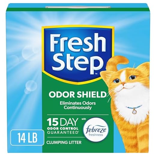 Fresh Step Odor Shield Scented Litter with The Power of Febreze, Clumping Cat Litter (Packaging May Vary)