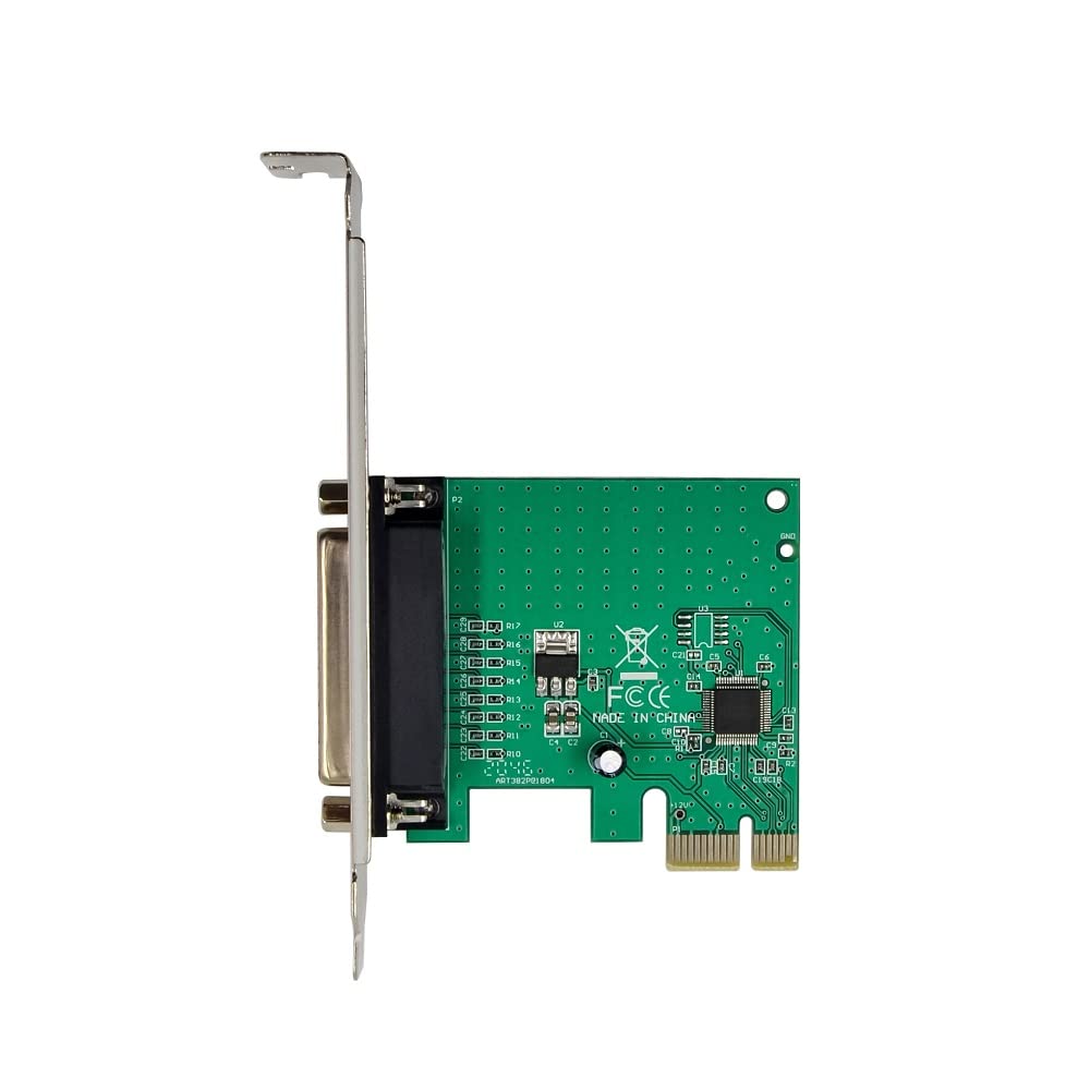 X-MEDIA XM-PEX-1P PCI-E 1-Port DB25 Parallele PCI Express (PCIe x1) Karte, IEEE 1284 Parallelcontroller-Karte, WCH382L-Chipsatz, unterstützt ECP/EPP/SPP