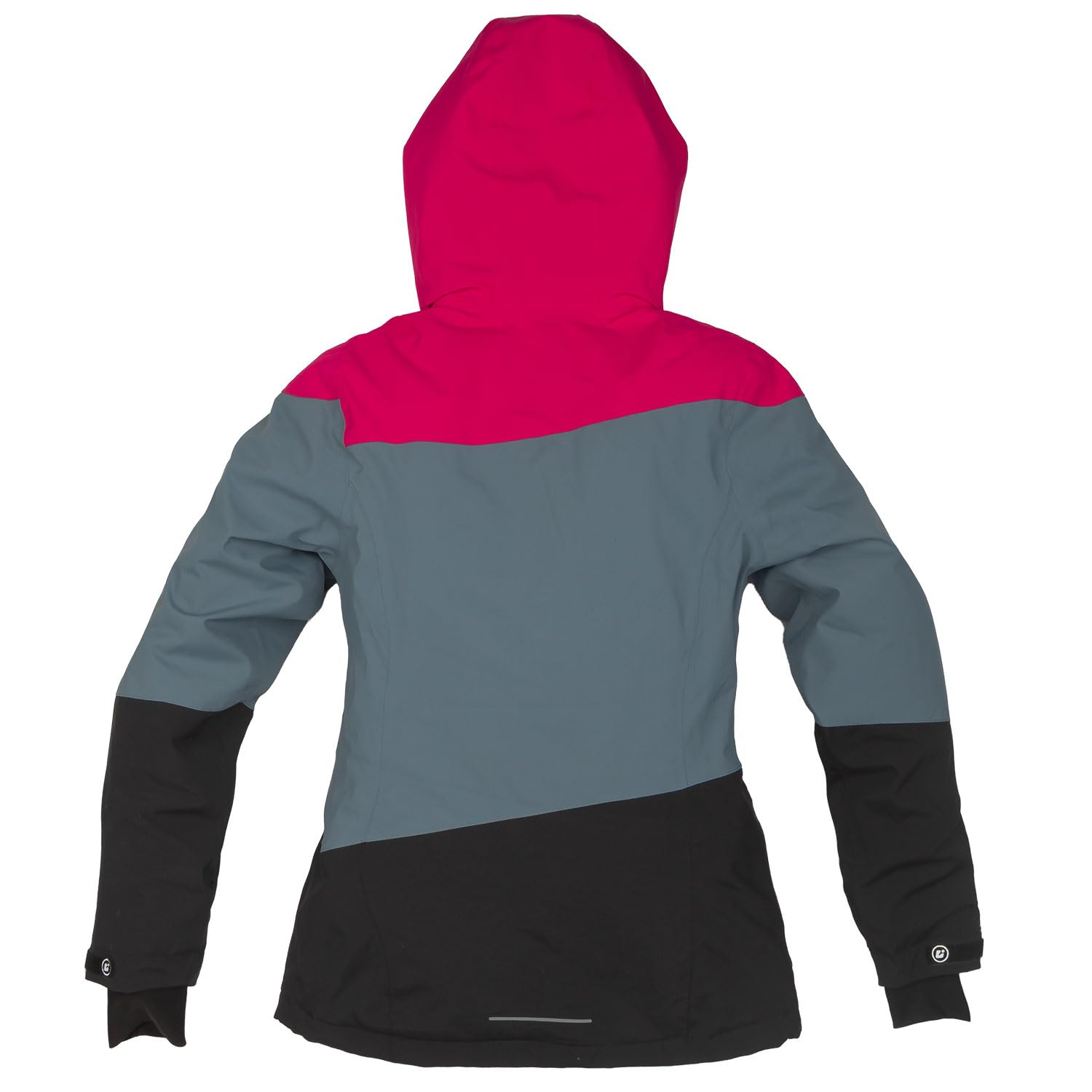 Killtec Damen Skianzug - Skijacke schwarz grau satt pink und Skihose satt pink - mit 10000mm Wassersäule - wasserdicht, atmungsaktiv