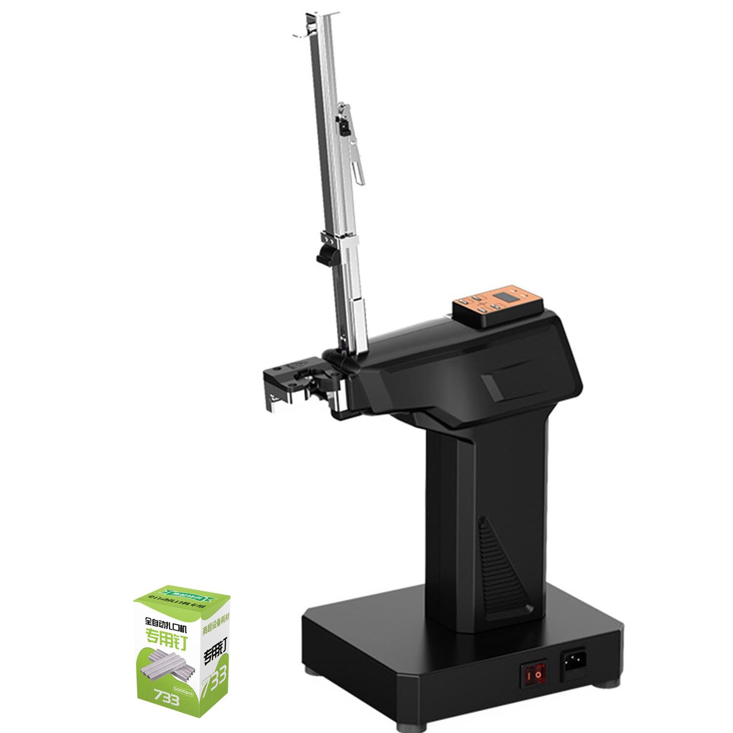 AYCDL Automatic Bag Sealing Machine with U-Shape Nails for Supermarkets and Bakeries,Electric Semi Manual Bag Closure,Automatic Twist Tie Machine