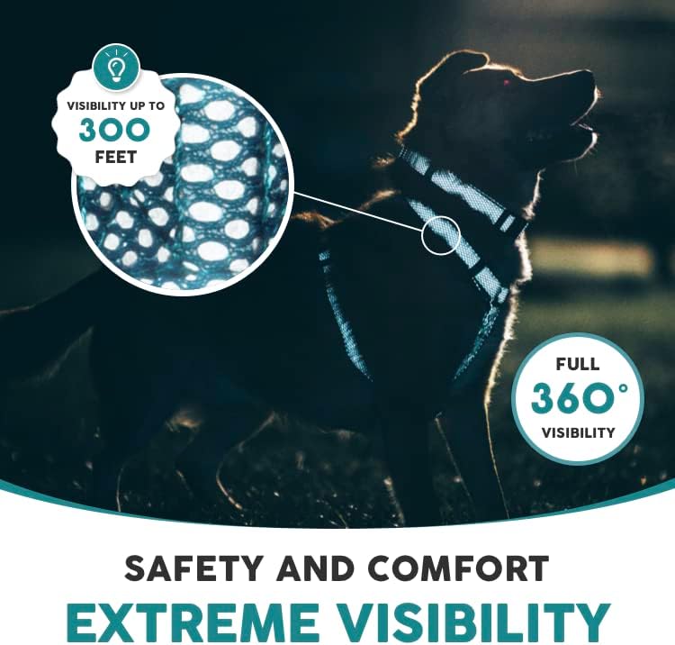 Miniatura 6 de Embark Illuminate - Arnés reflectante para perro, fácil de poner y quitar, sin estrangulamiento, arnés para pasear al perro, se ve desde todos los