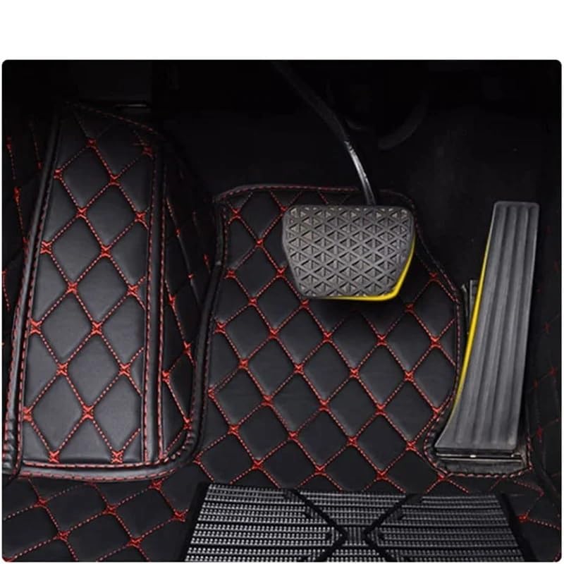 Fußmatten Für Vw Für Golf Für Mk7 5G 2012‑2020 Leder Fußmatten Fuß Liner Wasserdicht Anti Slip Innen Custom Car teppichAuto(Striped Yellow)