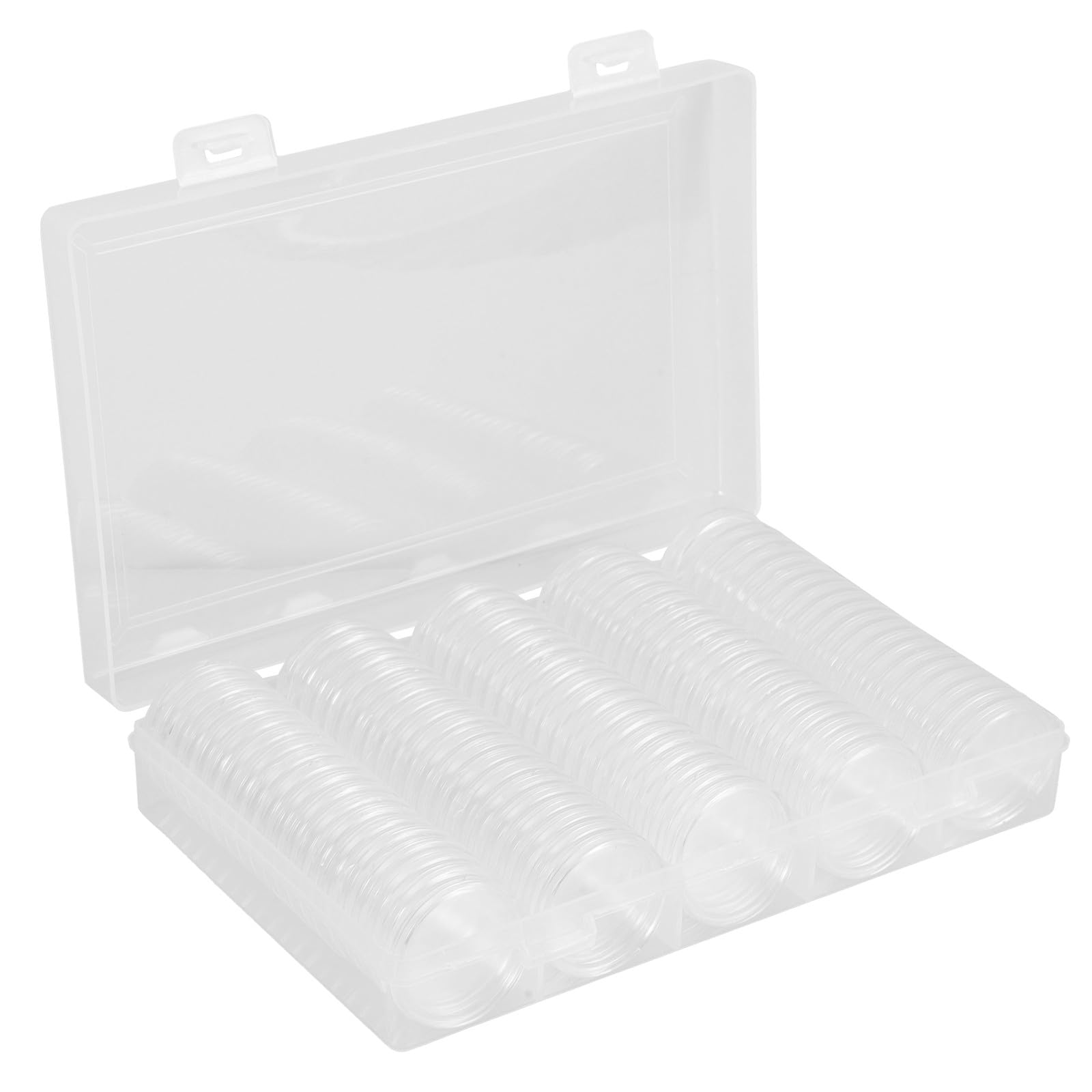 Artibetter Lot de 4 Capsules Porte- en Plastique de 27 Mm avec Boîte de Rangement pour Collectionneurs
