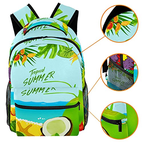 Sac à dos décontracté durable avec motif perroquet multicolore - 3