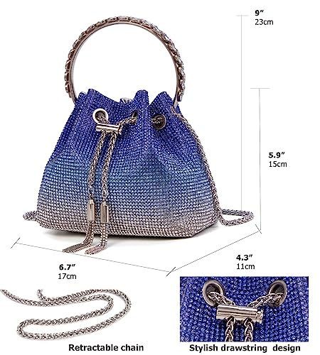 Image of Sweetovo Bling Crystal Rhinestone Purse for Women Sparkly Clutch Handbag Crossbody Bag for Evening Wedding Party Prom