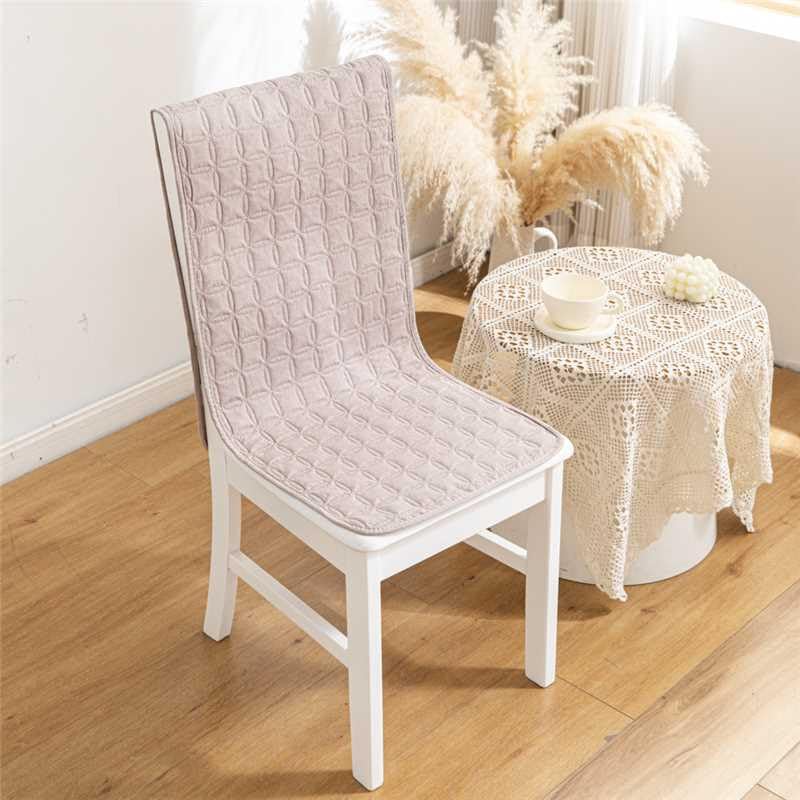 Image of HOMETHREADS Non-Slip Chair Cover-Universal Fit for Kitchen & Dining Chairs-Cushioned Comfort - Stylish Machine Washable Seat Cover-140x40cm (Taupe Beige, Pack of 8)