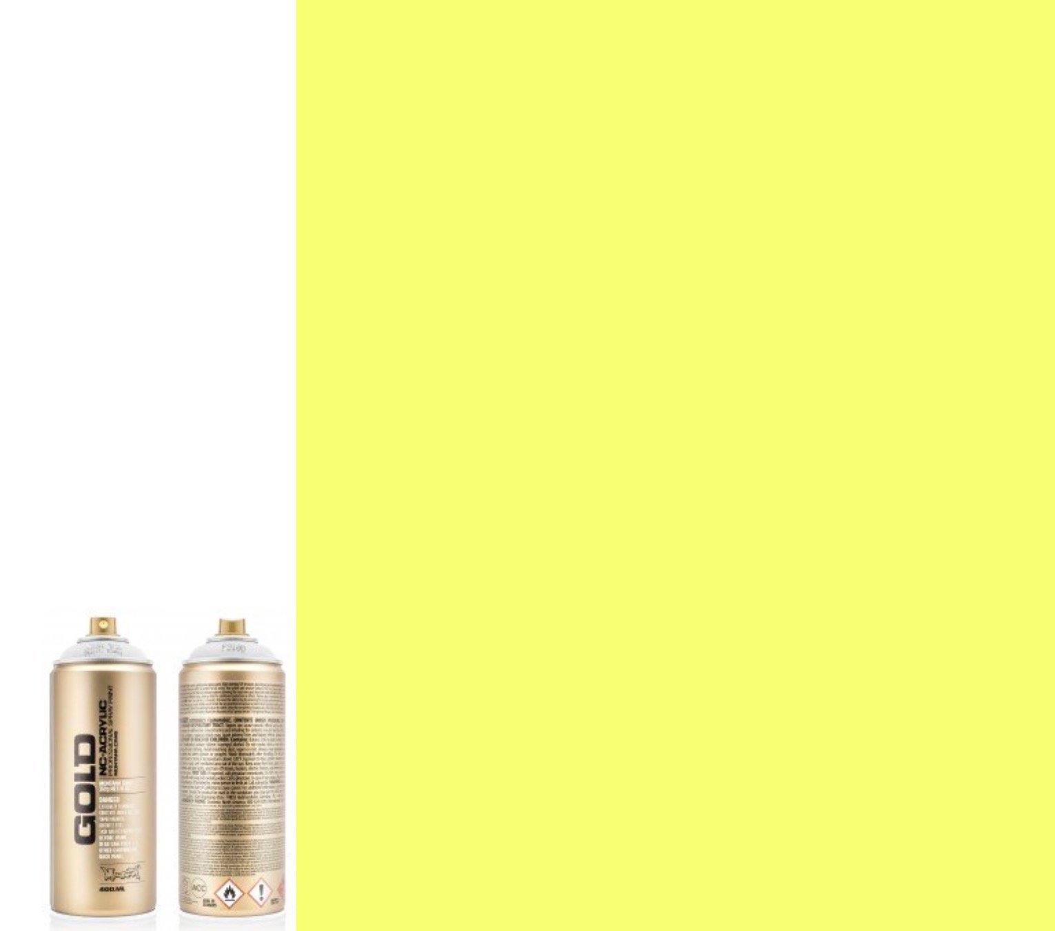 Montana Złoty 6 x 400 ml Neon Spray fluorescencyjny Spray opakowanie