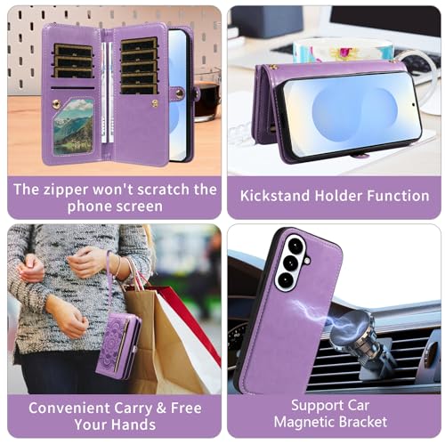 Coque pour Samsung S26 Plus Asuwish violette anti-rayure avec design ajusté - 5