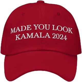 Made You Look Kamala 2024 Hat - Funny MAGA Hat Parody Political Hat - Embroidered Adjustable Baseball Cap