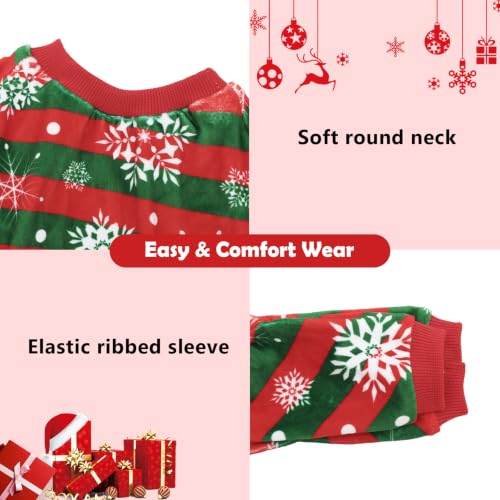 Image of CuteBone Small Dogs Outfit Soft Puppy Onesies Pjs Christmas Dog Pajamas Pet Coat Cat Apparel Comfy Doggie Jumpsuit Bodysuit for All Seasons P355L
