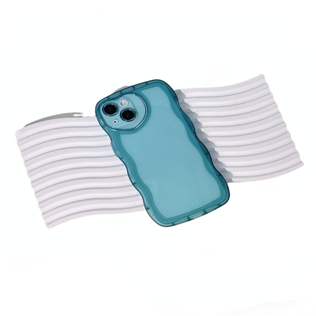 Curly Wavy Phone Case Love Camera Lens Protection Clear Soft for iPhone 12 Pro MAX