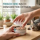 HUND IST KÖNIG Dosendeckel für Tierfutter (3 Stück) - Robuste Deckel für Katzen & Hundefutter Dosen - Tierfutter bleibt lange frisch Dosen schließen Gerüche ein - 800g Dosendeckel