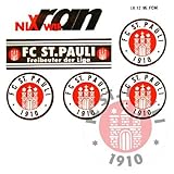 Bogengröße: 10 cm x 14,5 cm FC St. Pauli Aufkleber / Sticker / Gesichtaufkleber TOP