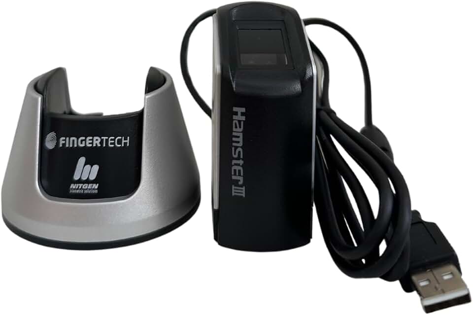 Leitor Biométrico Fingkey Hamster III USB – Reconhecimento de Impressão Digital Rápido e Seguro para Controle de Acesso
