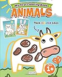 My First Coloring Book: Animals - With Thick Colored Lines Age 1+