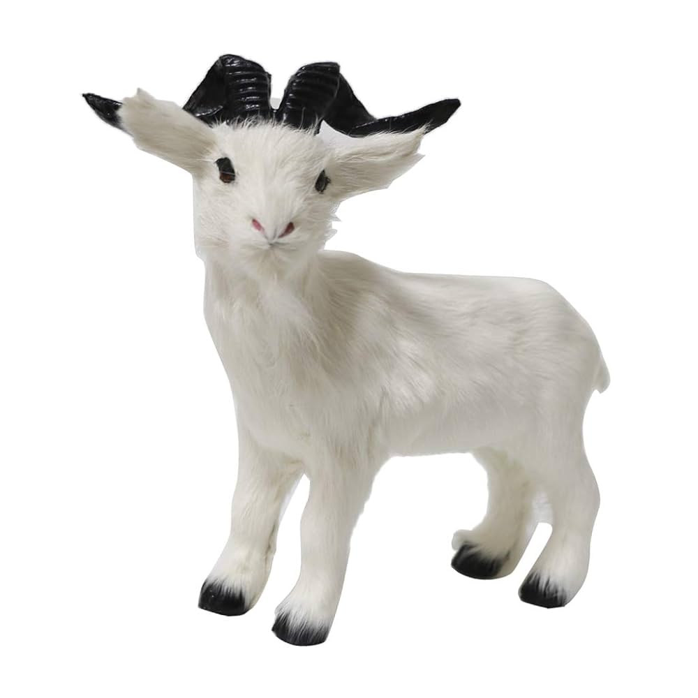 Amazon | Generic ヤギ 置物 ガーデンオブジェ 子供 フィギュア