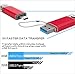 mosDART 32GB Type C Dual Flash Drive (USB-A 3.0 / USB-C3.0) High Speed for USB C Smartphones,USB-C Tablets,Red (NOT for Micro USB Port)