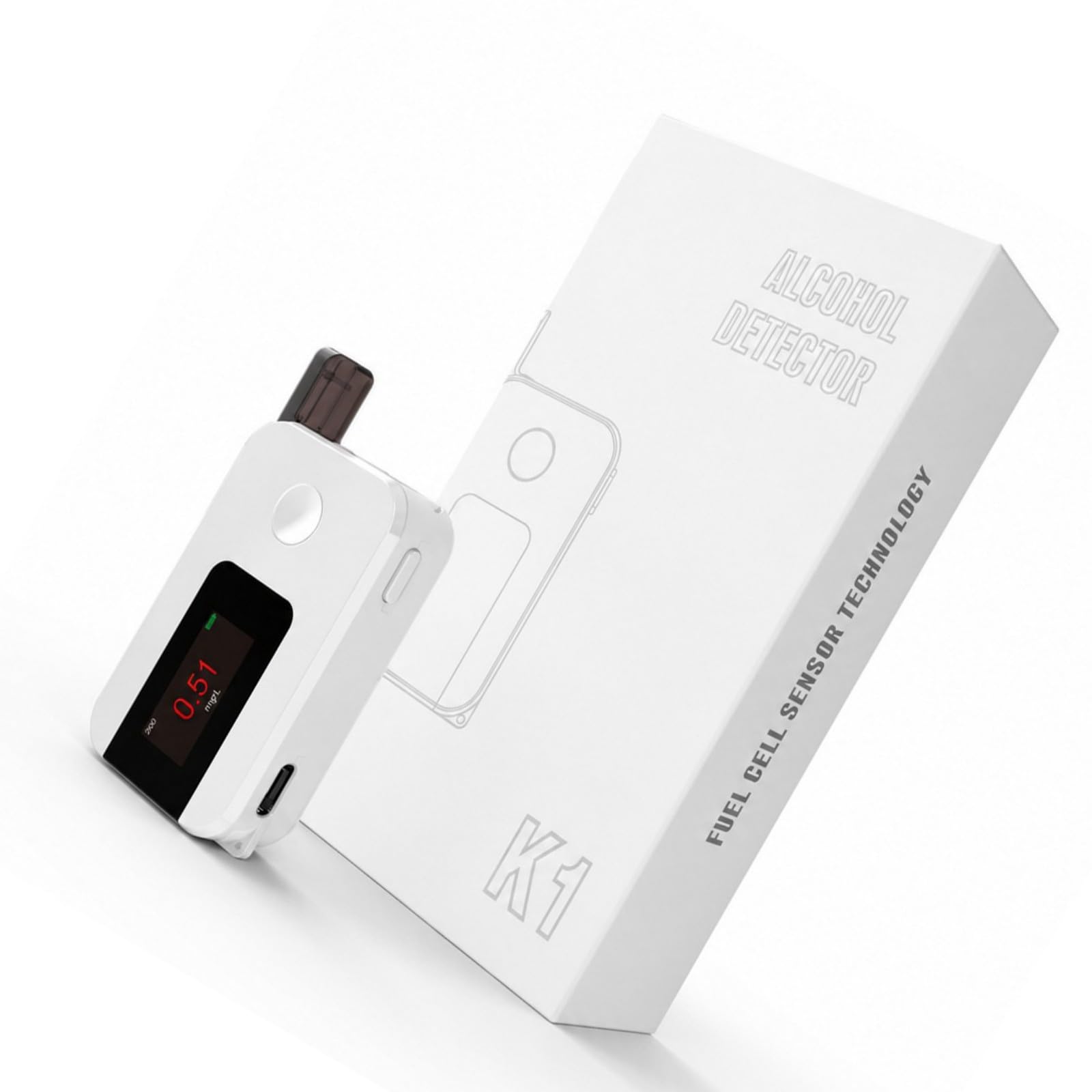 Alcoholic Breath Tester with Rechargeable Battery and High Accuracy for Testing Digital Breathalyzers Drunk Driving Tool