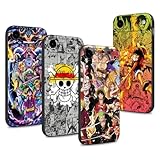 PBNDJVG 4 Pièces Coque pour iPhone 17 Air 6.5 Pouces, Animé Luffy Zoro Gear 5 Sun God Nika avec Protection Caméra Etui Housse de Anti Drop TPU Silicone Mince Anti Rayures Antichoc Case