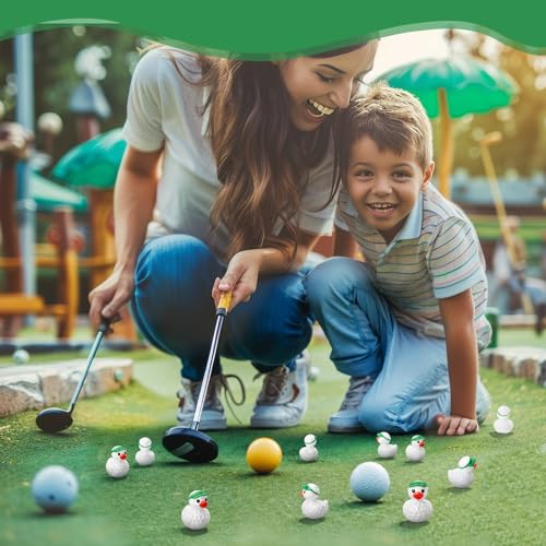 Image of 50 Pcs Golf Ducks Toy Figures, Mini Resin Ducks Bulk, Tiny Duck Figurine Dress up Game Toy for Party Favors (Golf Ducky)