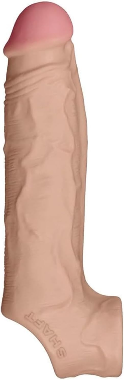 Model F Realistic Penis Sleeve with Skin-Like Texture - Flexiskin Silicone Cock Sleeve for Enhanced Girth & Deeper Impact - Waterproof Adult Sex Toys for Couples (Mahogany, Size 2)